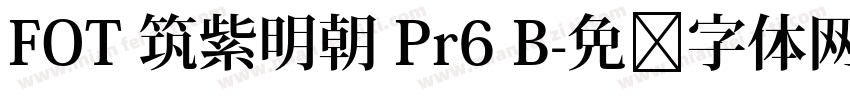 FOT 筑紫明朝 Pr6 B字体转换